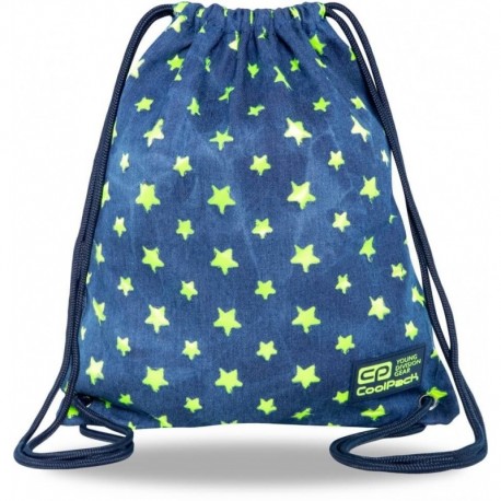 Plecak worek sportowy dla nastolatki CoolPack jeansowy w gwiazdki SOLO