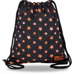 Plecak worek CoolPack STARS czarny jeans w gwiazdy SOLO L CP