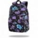 Plecak damski czarny CoolPack lekki w kwiaty Violet Dream modny 24L