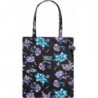 Czarna szoperka w niebiesko fioletowe kwiaty CoolPack SHOPPER BAG VIOLET DREAM CP