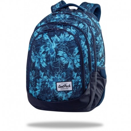 Plecak szkolny dla dziewczynek CoolPack GILLYFLOWER niebieskie kwiaty DRAFTER CP 17" - Cool-pack.pl