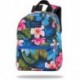Mały plecak damski kolorowy CoolPack tropikalne kwiaty China Rose miejski