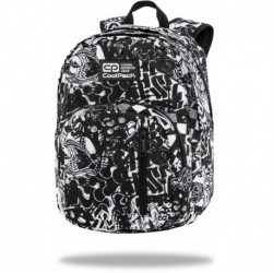 Młodzieżowy czarno-biały plecak CoolPack STREET STYLE graffiti DISCOVERY CP 17”