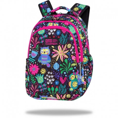 Plecak dziewczęcy szkolny CoolPack do 1 klasy kolorowy z kwiatami 21L