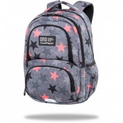 Plecak szkolny dla dziewczyny CoolPack FANCY STARS szary w gwiazdki SPINER TERMIC CP 16"