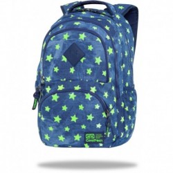 Plecak młodziezowy w gwiazdki CoolPack DENIM YELLOW STARS damski DART CP 17”