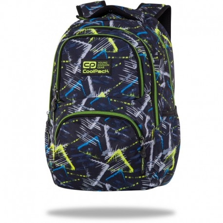 Plecak 2 komorowy szkolny CoolPack VIGO czarny w trójkąty DART CP 17” - Cool-pack.pl