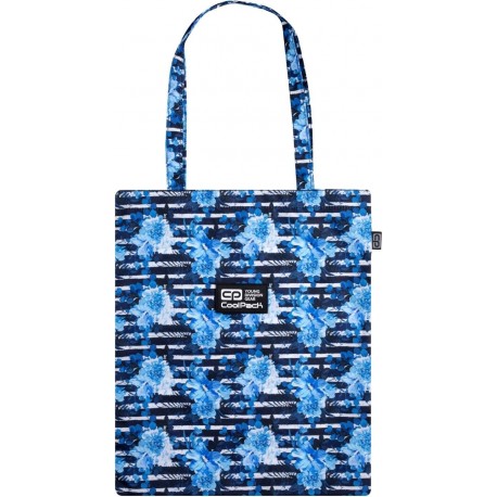 Torba na zakupy CoolPack SHOPPER BAG niebieska w kwiaty BLUE MARINE CP - Cool-pack.pl