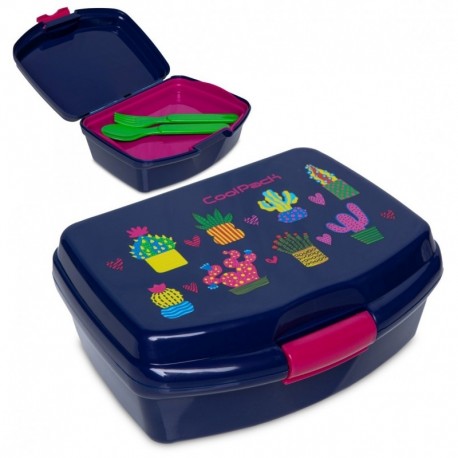 Lunchbox dla dziecka CoolPack CACTUS kaktusy + tacka sztućce RUMI - Cool-pack.pl