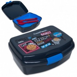 Lunchbox dla dziecka CoolPack BASKETBALL koszykówka + tacka sztućce RUMI