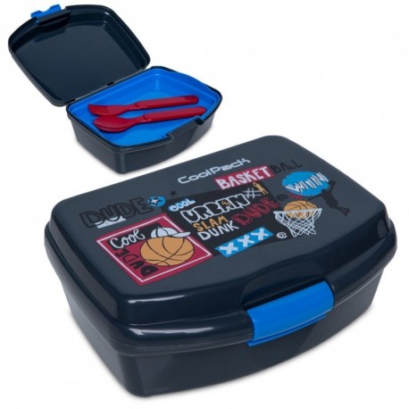Lunchbox dla dziecka CoolPack BASKETBALL koszykówka + tacka sztućce RUMI - Cool-pack.pl