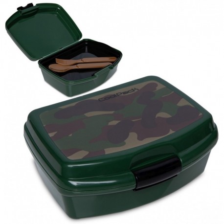 Lunchbox moro z tacką i sztućcami CoolPack CAMO CLASSIC chłopięcy RUMI