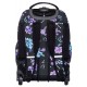 Plecak na kółkach CoolPack dziewczęcy czarny do szkoły Violet Dream kwiaty