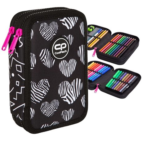 Piórnik Coolpack CP MATH HEARTS z wyposażeniem JUMPER 2 komorowy - Cool-pack.pl