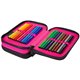 Piórnik dla dziewczynki SERCA CoolPack CP MATH HEARTS JUMPER 3 czarno-biały 46el. - Cool-pack.pl
